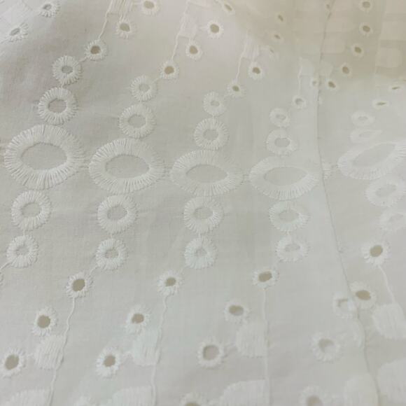 Kasper Size 6 Embroidered Eyelet Sleeveless Sheath Dress White Summer Elegant - Picture 10 of 14